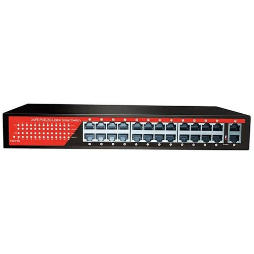 EZ-24PSF 24 PORT 24xFE+2xGE GİGABİT POE SWİTCH 320W