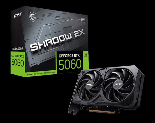 VGA GEFORCE RTX 5060 TI 8G SHADOW 2X OC PLUS RTX5060 TI 8GB GDDR7 128B DX12 PCIE 5.0 X16 (3XDP 1XHDMI)