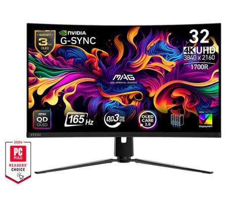 31.5 MSI MAG 321CUP 0.03MS 165HZ QD-OLED MONITOR