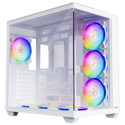STARK S801 7X ARGB 650W GAMING CASE WHITE