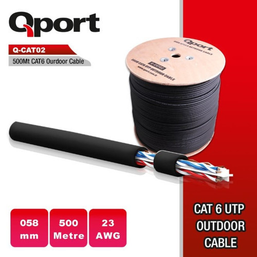 Q-CATO2 23AWG 500M MAKARALI OUTDOOR SİYAH KABLO