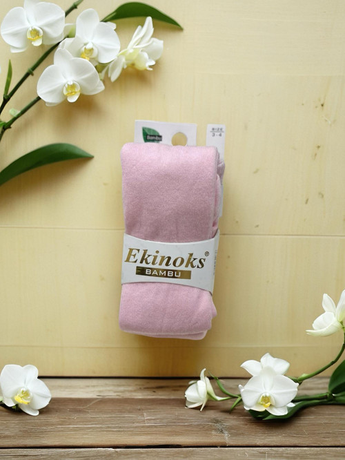 DÜZ RENK DİKİŞSİZ BAMBU UNISEX ÇOCUK KÜLOTLU ÇORAP - RYZEÇ021 - Pembe - 0 - 12 Ay Pembe