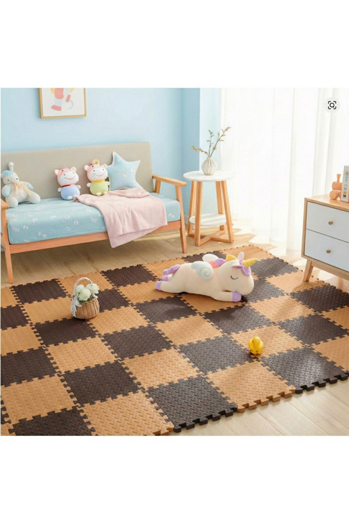 9 Parça Set 33X33 13Mm Tatami 100X100 Kurulumlu Oyun Spor Halısı Minderi Puzzle Minder Zemin Kaplama