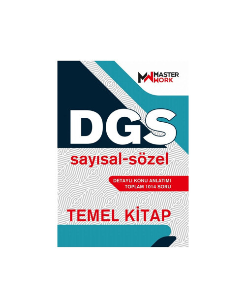 Dgs Sayısal Sözel Temel Kitap Masterwork