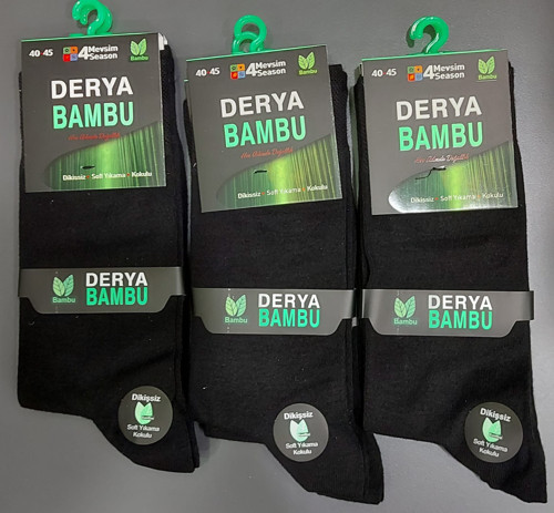 ERKEK DİKİŞSİZ 4 MEVSİM BAMBU UZUN ÇORAP 12 ADET