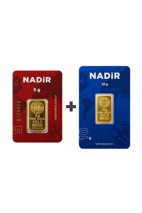 24 Ayar 15 Gram Külçe Altın (1 Adet 10 Gram Külçe Altın + 1 Adet 5 Gram Külçe Altın )