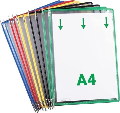 A4 Mafsallı Poşet 10 Adet Şeffaf Karışık Renk 11400925