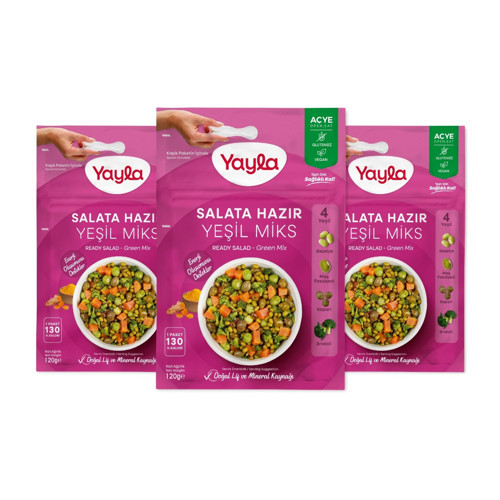 Salata Hazır Yeşil Miks 120 gr x3