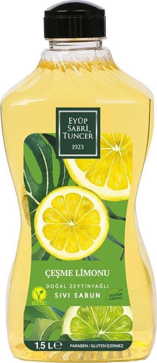 Çeşme Limonu 1,5 Litre Sıvı Sabun Doğal Zeytinyağlı