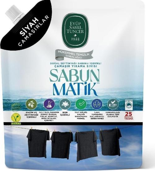 Doğal Zeytinyağı İçerikli Çamaşır Sıvısı Siyahlar İçin 1,5 Litre
