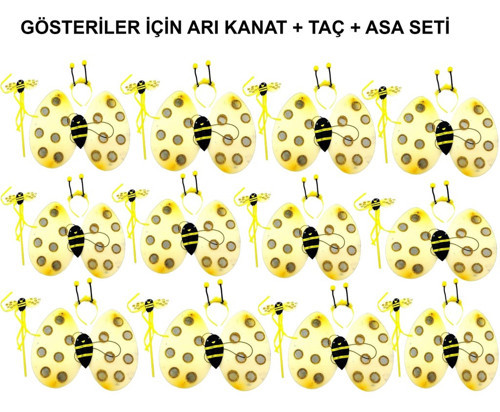Okul Gösterileri için Arı Kanadı Seti - Etkinlik Kanatları