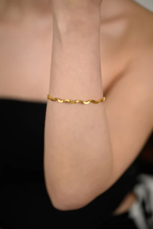 10 Gram 22 Ayar Altın Zigzag Model Ajda Bilezik