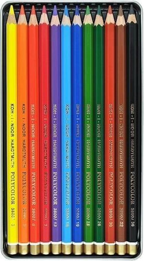 Kohinoor Polycolor Kuruboya Kalem Seti 12'Li Metal Kutu N:3822