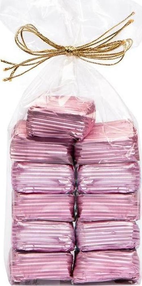 Melodi Yaldızlı Fındık Üzüm Sütlü Çikolata Pembe 500 gr