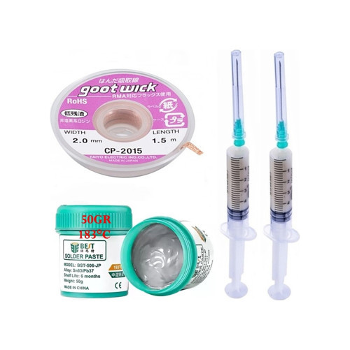 Bst Krem Lehim 183 C Noclean Sn63/Pb37 50G Lehim Toplama Cp-2015 Emme Teli 2,0Mm 4Lü Set
