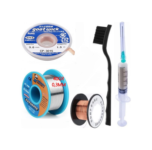 Mechanic Lehim Noclean Sn63/Pb37 40G 0,3Mm Lehim Toplama Cp-3015 Emme Teli 3Mm 5Li Set
