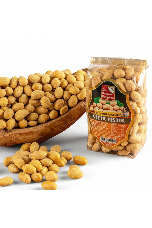 Süt Mısır Aromalı Çıtır Fıstık | Cips Tadında 250 G