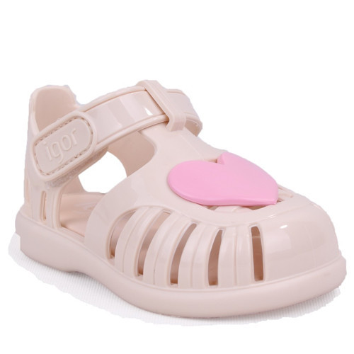 BB364 Tobby Gloss Love Bej Günlük Kız Çocuk Sandalet