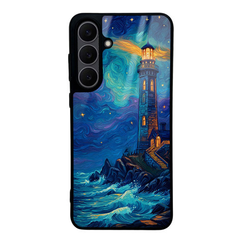 Galaxy S25 FE Kılıf Kamera Korumalı Desenli Luxury Portrait Painting Lusi Kapak Deniz Feneri