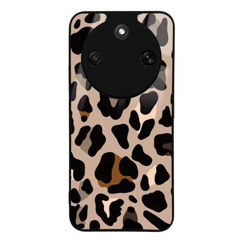 Honor Magic 8 Lite 5G Kılıf Kamera Korumalı Desenli Luxury Portrait Painting Lusi Kapak Leopar