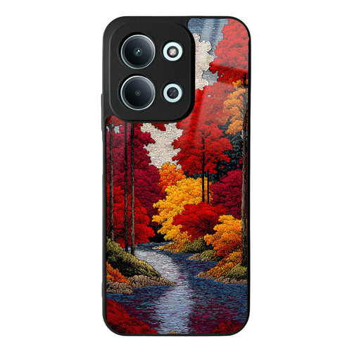 Redmi 15C Kılıf Kamera Korumalı Desenli Luxury Portrait Painting Lusi Kapak Ağaçlar