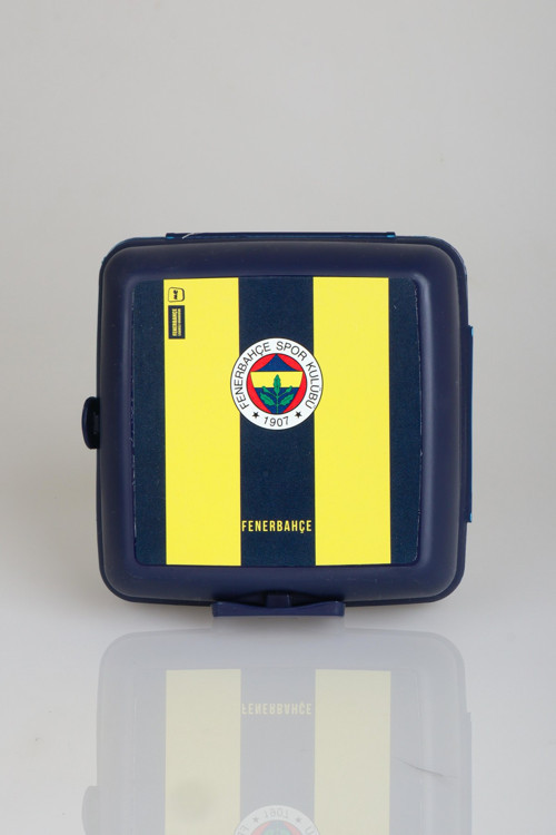 "DEKOMUS CEP DEFTERİ HEDİYELİ" LİSANSLI FENERBAHÇE EFSANE ÇUBUKLU 2 KATLI BESLENME KUTUSU / LUNCH BOX