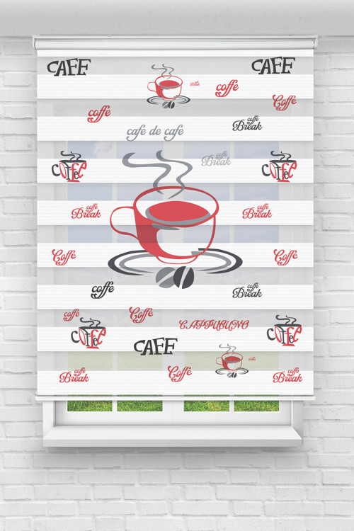 Çay Dijital Baskılı Zebra Perde-Cocuk Odası-Stor Perde