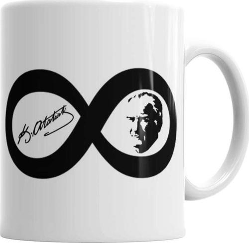 Mustafa Kemal Atatürk Sonsuzluk İşareti Kupa Bardak Porselen