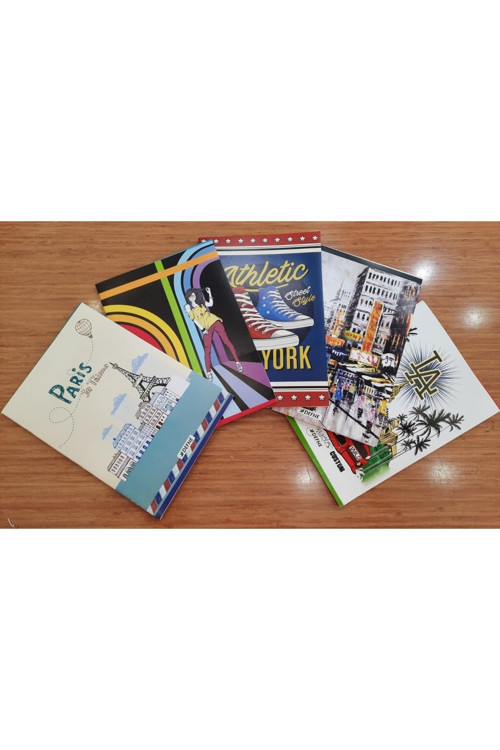 Defne Lotus Defter Karton Kapak 60 Yaprak Çizgili Defter