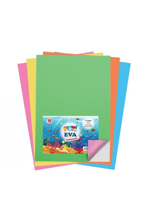 A4 Eva Yapışkanlı 10 Renk Karışık