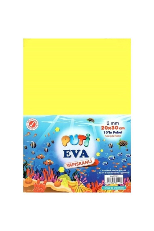 Eva A4 Yapışkanlı Karışık 10Lu
