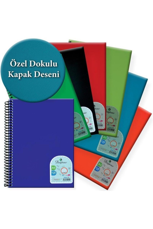 72 Yaprak Çizgili A5 Plastik Kapak Spiralli Defter 2 Adet