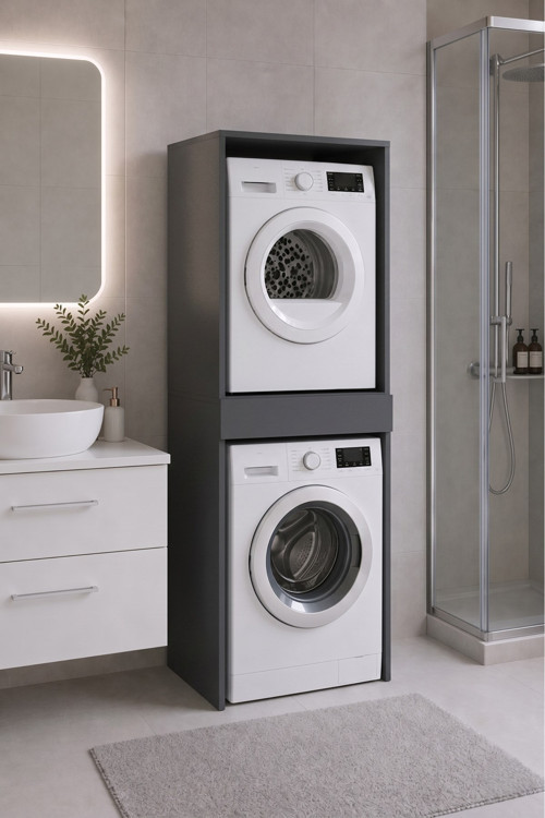Çamaşır Makinası Dolabı Kurutma Makinası Dolabı Tek Çekmeceli 190x67x60