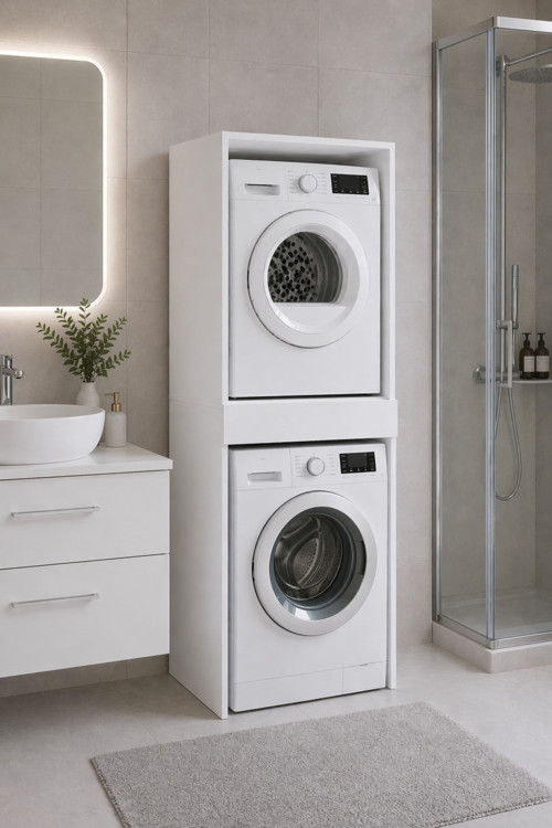 Çamaşır Makinası Dolabı Kurutma Makinası Dolabı Tek Çekmeceli 190x67x60