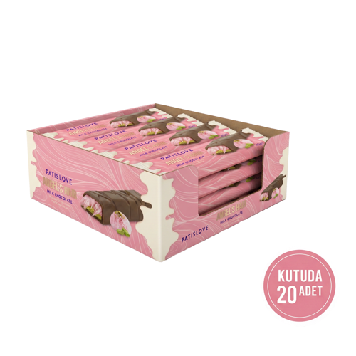 Patislove Antep Fıstıklı Krema ve Pişmaniye Dolgulu Sütlü Çikolata, 40G x 20 Adet