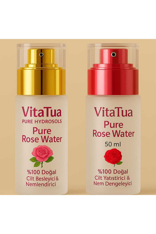 Gül Suyu Gözenek Sıkılaştırıcı Aydınlatıcı Ve Arındırıcı Tonik %100 Doğal Ve Saf 50 Ml+50 Ml