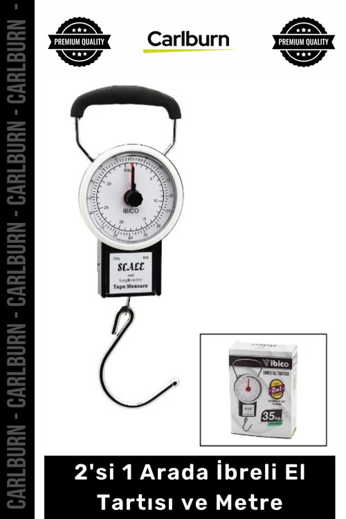 #Tartı Hassas Kancalı Valiz Kantarı Pazar 35 Kg Yaylı 2'si 1 Arada İbreli El Tartısı Metre