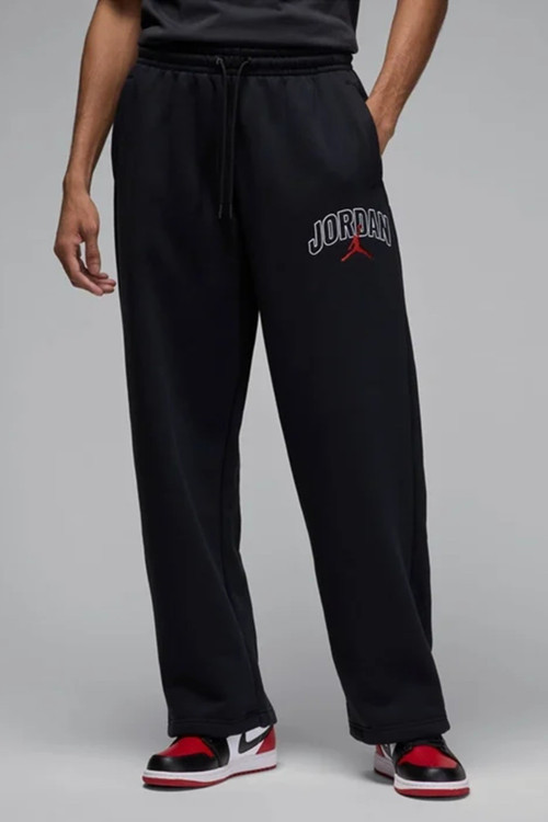 Jordan Open-Hem Trousers Oversized Mens Pants.Oversize Erkek Eşofman Altı Siyah