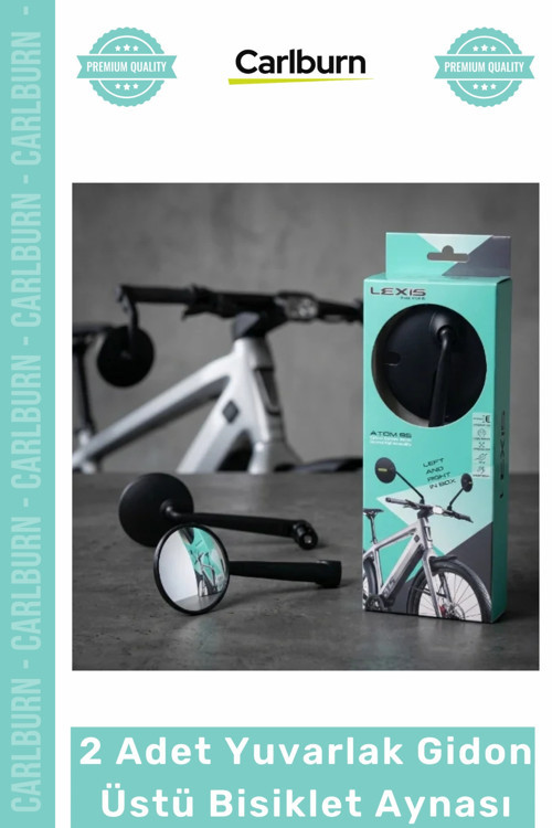 #Ayna 360 Derece Dönebilen Geniş Açılı Konveks 2 Adet Yuvarlak Gidon Üstü Bisiklet Aynası
