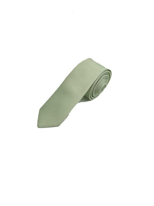 5 Cm Çağla Yeşili Çizgili Slim Kravat