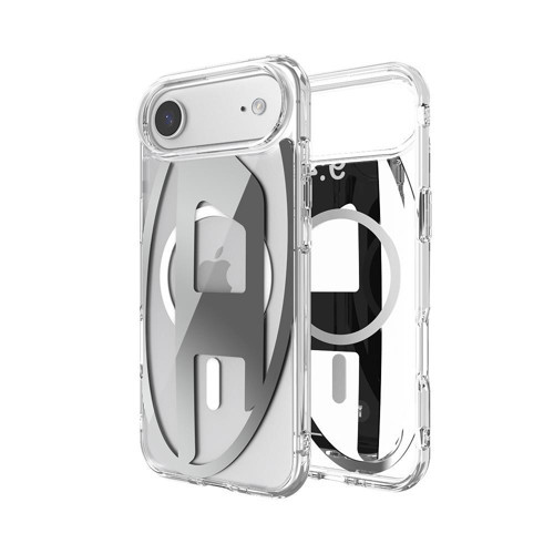 iPhone 17 Air Uyumlu Magsafe Destekli Oval D Metalik Kılıf - Gümüş