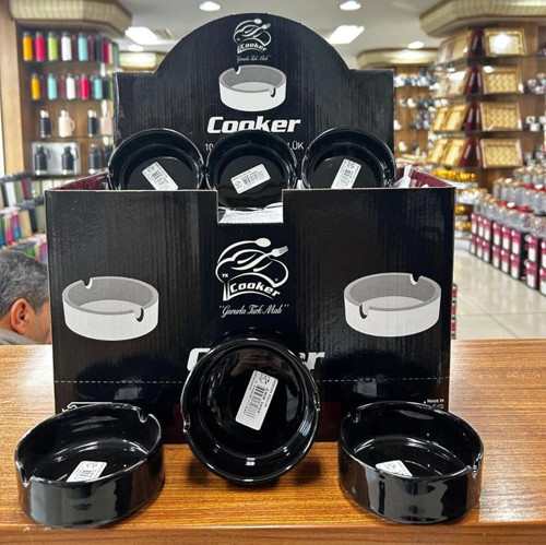 Cooker Porselen Siyah Küllük 10 cm