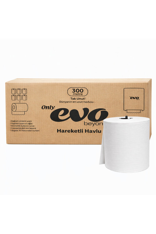 Only Evo Beyond Hareketli Havlu 300 Metre 6 Rulo Dispenser Kağıt Havlu