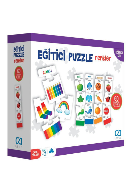 Renkler 60 Parça Eğitici Çocuk Puzzle Yapboz Serisi