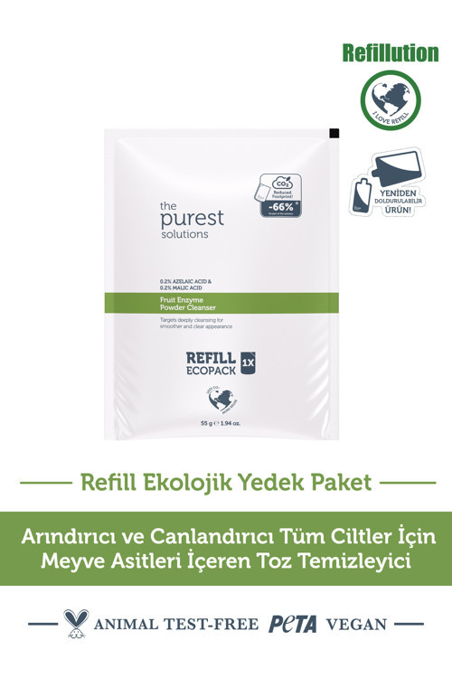 Refill Ekolojik Yedek Paket- Azelaik Asit Ve Malik Asit Enzim Toz Temizleyici 55 gr