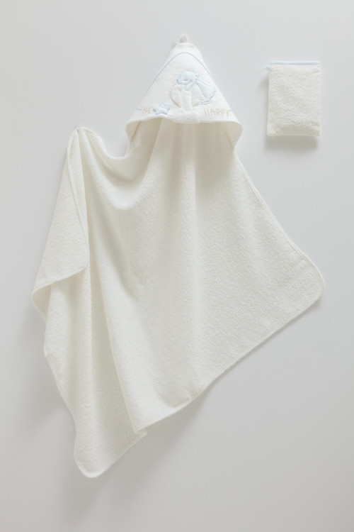 BASIC UNISEX BEBEK HAVLU SİLİCİ-82X90 CM - Mavi - 0 - 12 Ay Mavi
