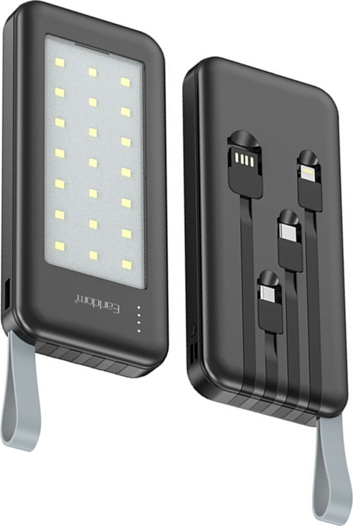 Pb48 10.000 Mah 10W Led Işıklı 3İn1 Dahili Kablolu Powerbank