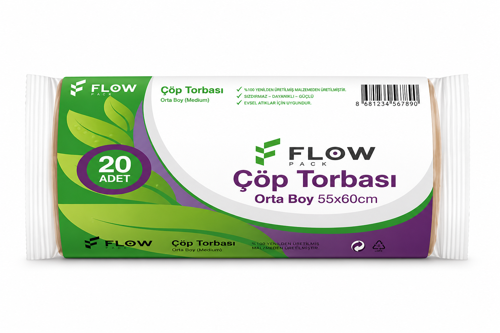 Çöp Torbası Orta 55X60 20 Lı