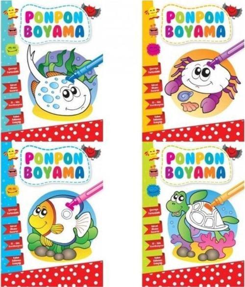 Ponpon Boyama 4 Kitap Takım