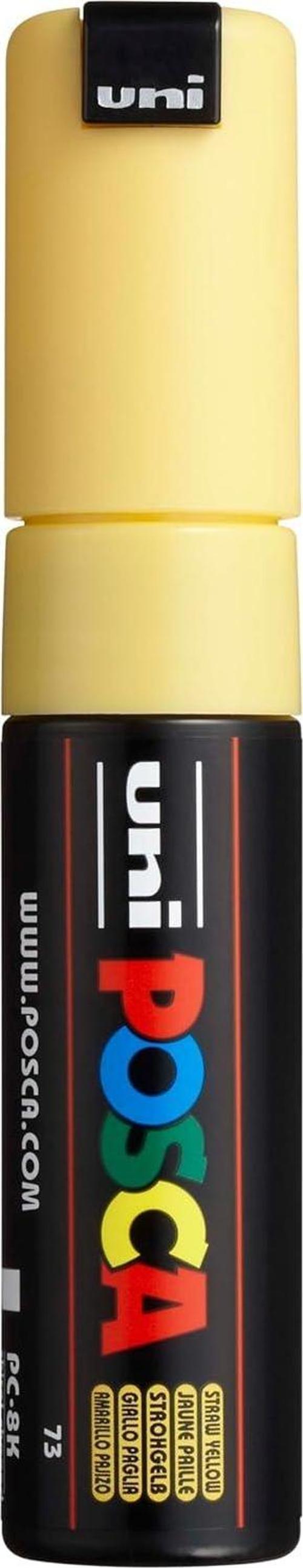 Markör Boyama Kalemi Posca Boyama Kalemi Su Bazlı Poster 8.0 Mm Saman Sarı Pc-8K (6 Lı Paket)